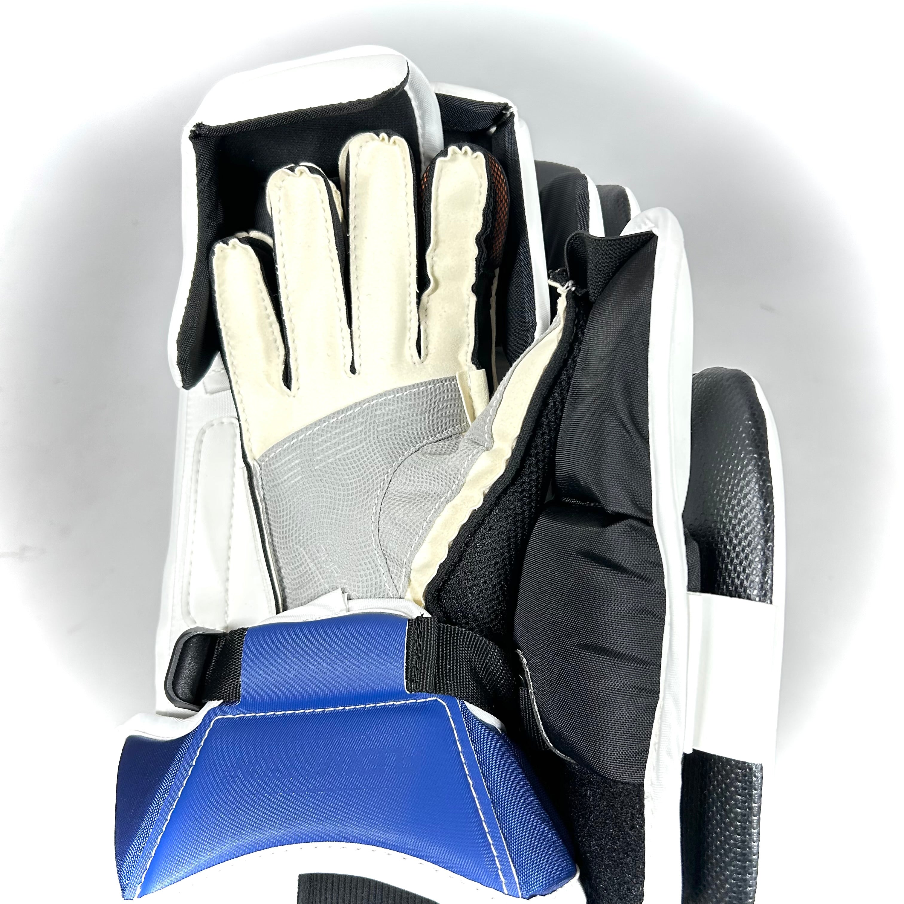 CCM Extreme Flex 6 - Bloqueur de gardien de but Pro Stock (blanc/bleu/noir)